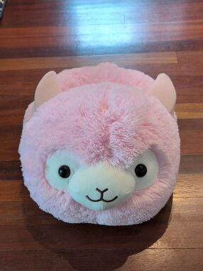 Plush Pink Alpaca Stuffed Animal Foot Warmer